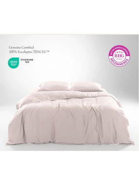 OLIVE & CRATE EUCALYPTUS - KING DUVET COVER SET Barely Pink
